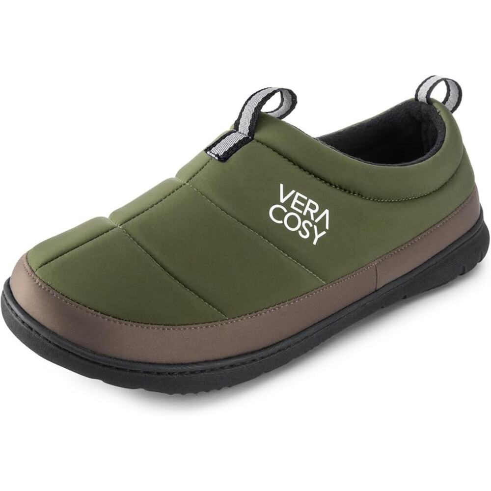 VeraCosy Green Quilted Waterproof Memory Foam House Slippers Size  Men's 11-12